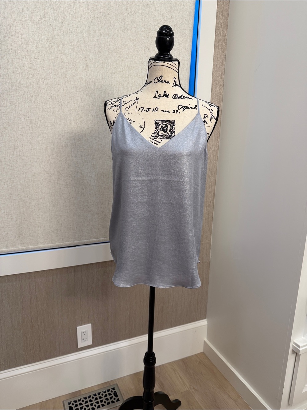 NWT- Express Silver V-Neck Cami